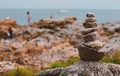 Colorful rock formation  in Bornholm, Denmark Royalty Free Stock Photo