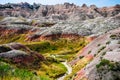 Colorful Rock Formations of the Badlands National Park