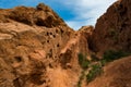 Colorful rock formations in Fairy tale canyon, Kyrgyzstan Royalty Free Stock Photo