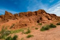 Colorful rock formations in Fairy tale canyon, Kyrgyzstan Royalty Free Stock Photo