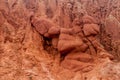 Colorful rock formations near Purmamarca village Quebrada de Humahuaca valley, Argenti Royalty Free Stock Photo