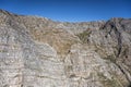 colorful rock layers of cliffs at Waaihoek peak aerial, South Africa Royalty Free Stock Photo