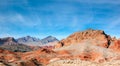 Colorful Rock mountain in the Lake Mead against clear sky, Nevada Royalty Free Stock Photo