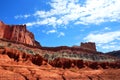 Colorful rock and sandstone formations in Capitol Reef National park Royalty Free Stock Photo