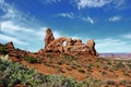 Colorful rock sculptures in Arches National Park