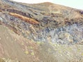 The colorful rocks at the coastline of El Hierro near Tacoron. Canary Islands. Spain Royalty Free Stock Photo