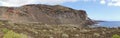 The colorful rocks at the coastline of El Hierro near Tacoron. Canary Islands. Spain Royalty Free Stock Photo