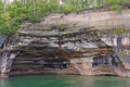 Colorful Rocks in a Lakeshore Cave