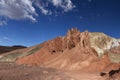 Colorful rocks in the Rainbow Valley, Chile Royalty Free Stock Photo