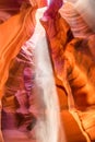 Antelope Canyon in the Navajo Reservation Page Northern Arizona. Famous slot canyon. Royalty Free Stock Photo