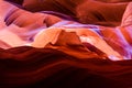 Antelope Canyon in the Navajo Reservation Page Northern Arizona. Famous slot canyon. Royalty Free Stock Photo
