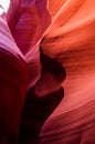 Antelope Canyon in the Navajo Reservation Page Northern Arizona. Famous slot canyon. Royalty Free Stock Photo