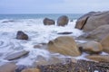 Colorful rocky beach Royalty Free Stock Photo