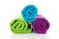 Colorful rolled towels