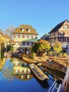 Colorful romantic city Colmar, called little Venice in France, Alsace Royalty Free Stock Photo