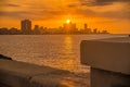 Colorful romantic sunset in Havana Royalty Free Stock Photo