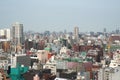 Colorful roof tops at the Crowded Shinjuku District Royalty Free Stock Photo