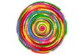 Colorful rope circle on white background