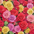 Colorful roses background Royalty Free Stock Photo