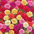 Colorful roses background Royalty Free Stock Photo