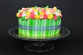 Colorful roses bouquet fondant cake Royalty Free Stock Photo