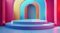 Colorful Rotating Shapes - Abstract Minimalist Animation in 3D Render - Seamless Loop