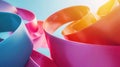 Colorful Rotating Shapes - Abstract Minimalist Animation in 3D Render - Seamless Loop