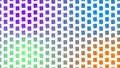 Colorful rotating squares background. Colors are changing and shapes