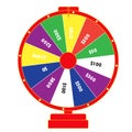 Colorful roulette wheel Chance of victory. Fortune concept. Illustration