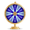 Colorful roulette wheel Chance of victory. Fortune concept. Illustration