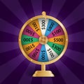 Colorful roulette wheel Chance of victory. Fortune concept. Illustration