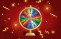 Colorful roulette wheel Chance of victory. Fortune concept. Illustration