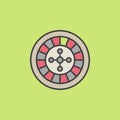 Colorful roulette wheel icon