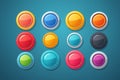 Colorful round button design materials,Generative AI Royalty Free Stock Photo