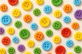 Colorful round buttons pattern on light background Royalty Free Stock Photo