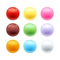 Colorful round candies set. Sweet dragee vector. Royalty Free Stock Photo