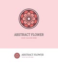 Colorful round flower logo