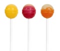 Colorful round lollipop isolated Royalty Free Stock Photo