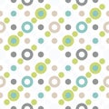 Abstract polka dot round seamless pattern. Geometric background with circles. Royalty Free Stock Photo