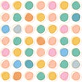 Colorful round spots, random colored circles abstract pattern Royalty Free Stock Photo