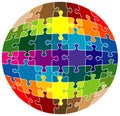 Colorful rounded puzzle