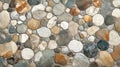 Colorful Rounded Stones Form a Unique Wall Texture Royalty Free Stock Photo