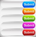 Colorful, Rounded Submit Buttons / Text Input Fields, Form Eleme Royalty Free Stock Photo