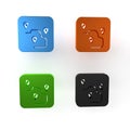 Colorful Route location icon isolated on white background. Map pointer sign. Concept of path or road. GPS navigator