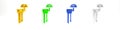 Colorful Router and wi-fi signal symbol icon isolated on white background. Wireless ethernet modem router. Computer