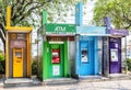 Colorful row cash machine