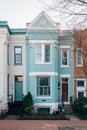 Colorful row houses in Capitol Hill, Washington, DC Royalty Free Stock Photo