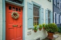 Colorful row houses in Center City, Philadelphia, Pennsylvania Royalty Free Stock Photo