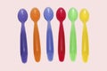 colorful rubber baby spoon