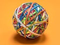 Colorful rubber band ball